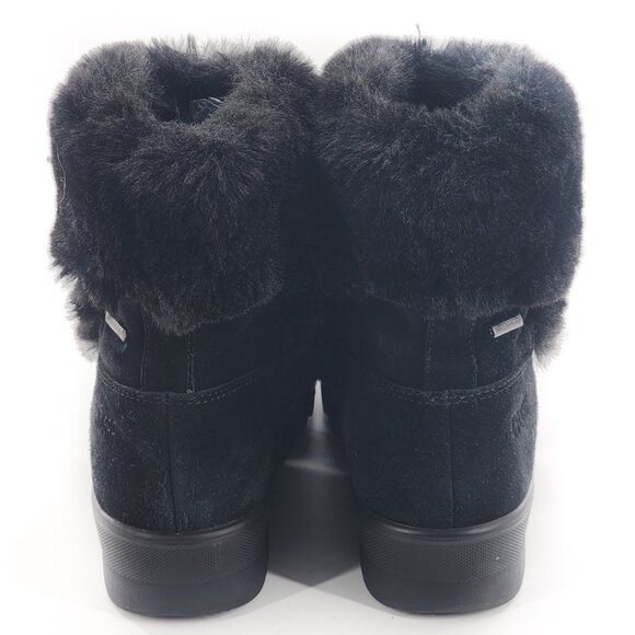 COUGAR Waterproof Suede Platform Faux Fur Winter Ankle Boots Black - Picture 5 of 9